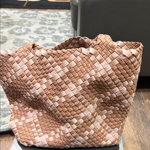 Woven Tan and Cream Women's Bag